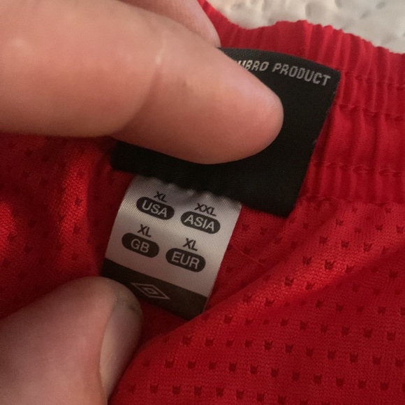 Red Umbro Soccer/Swim Shorts - Picture 3 of 4